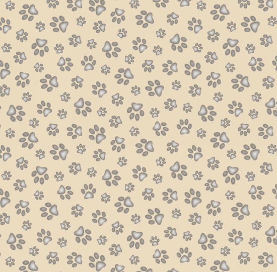 Cotton Paw Print Cat's Meow Best Friend House Pets Elizabeth Studios Cotton Fabric Print by the Yard (181FLAX)