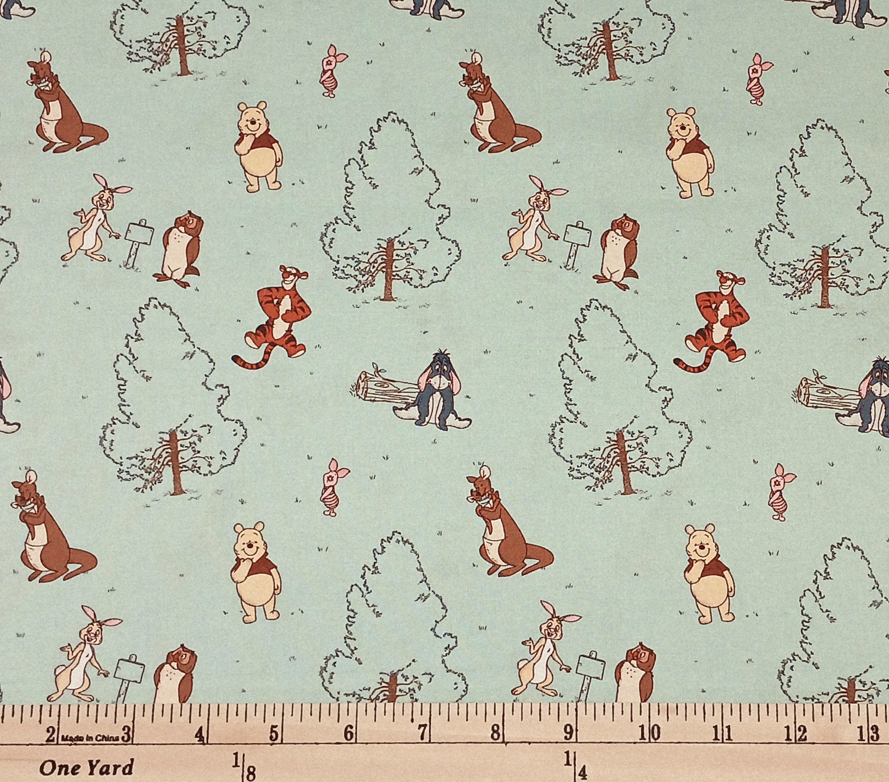 Cotton Winnie the Pooh Group Pack Story Books Characters Officially Licensed by Springs Creative Blue Cotton Fabric Print by the Yard (75603-A620710)