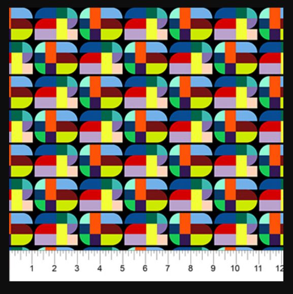 Cotton FIFA World Cup 2026 Large 26 Multi Colorful Block Numbers on Black Officially Licensed by Northcott Cotton Fabric Print by the Yard (FIFA103-99)