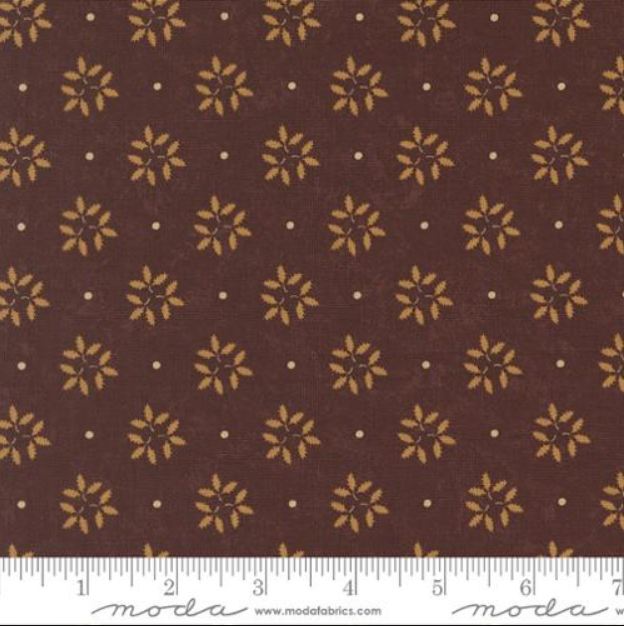 Cotton Wheatland Kansas Troubles Mulberry Floral Leaves Dots All Over Moda Fabrics Cotton Fabric Print by the Yard (9792-16)
