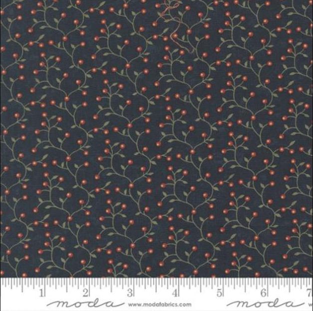 Cotton Wheatland Kansas Troubles Cornflower Vines Pattern All Over Moda Fabrics Cotton Fabric Print by the Yard (9796-14)