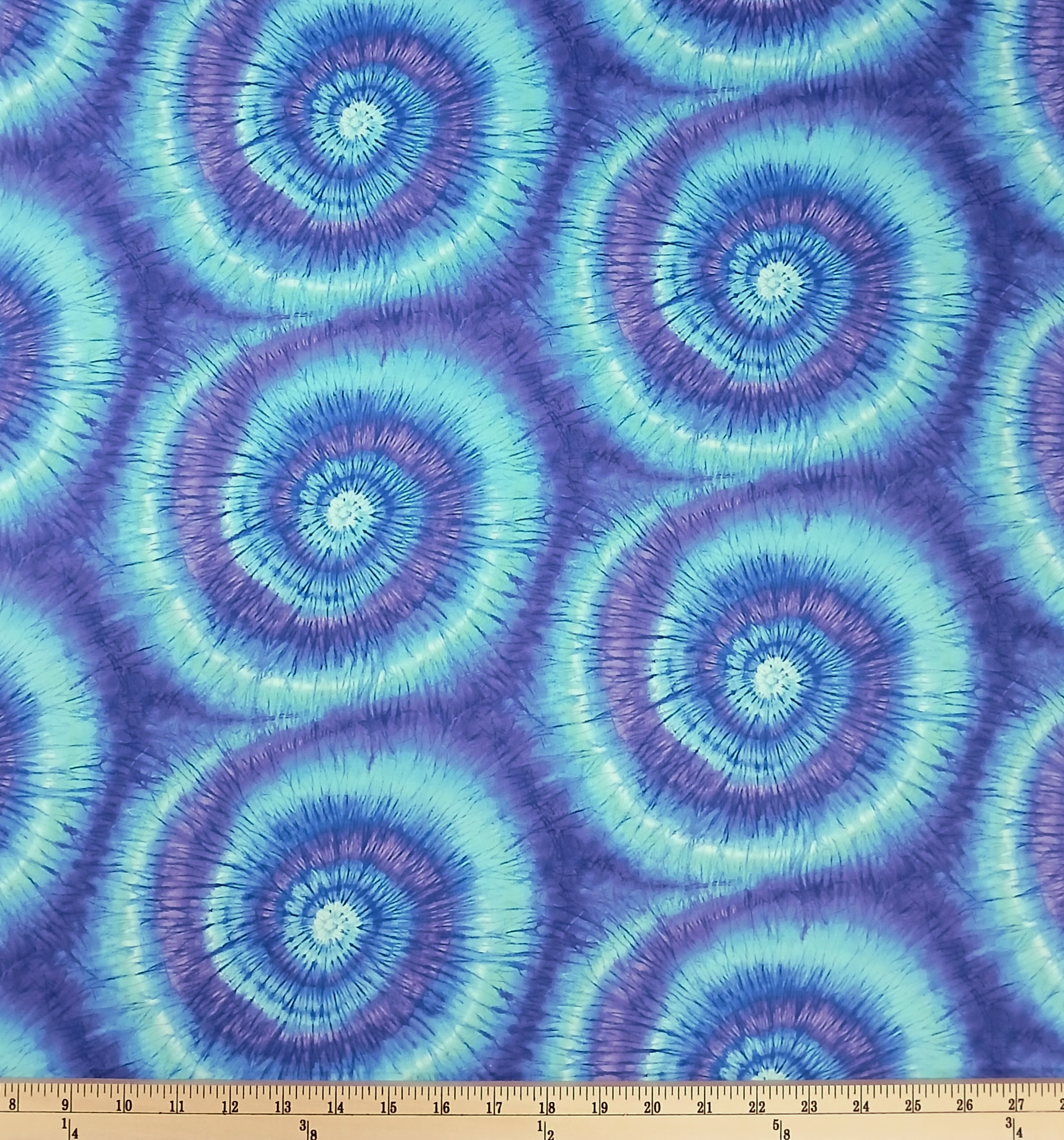 Cotton Swirl Blue Tie-Dye Colorful Spirals Designs Patterns Timeless ...