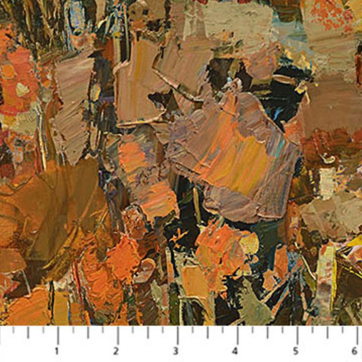 Cotton First Snow Rust Trees Autumn Fall Woods Northcott Cotton Fabric Print by the Yard (DP28094-37)