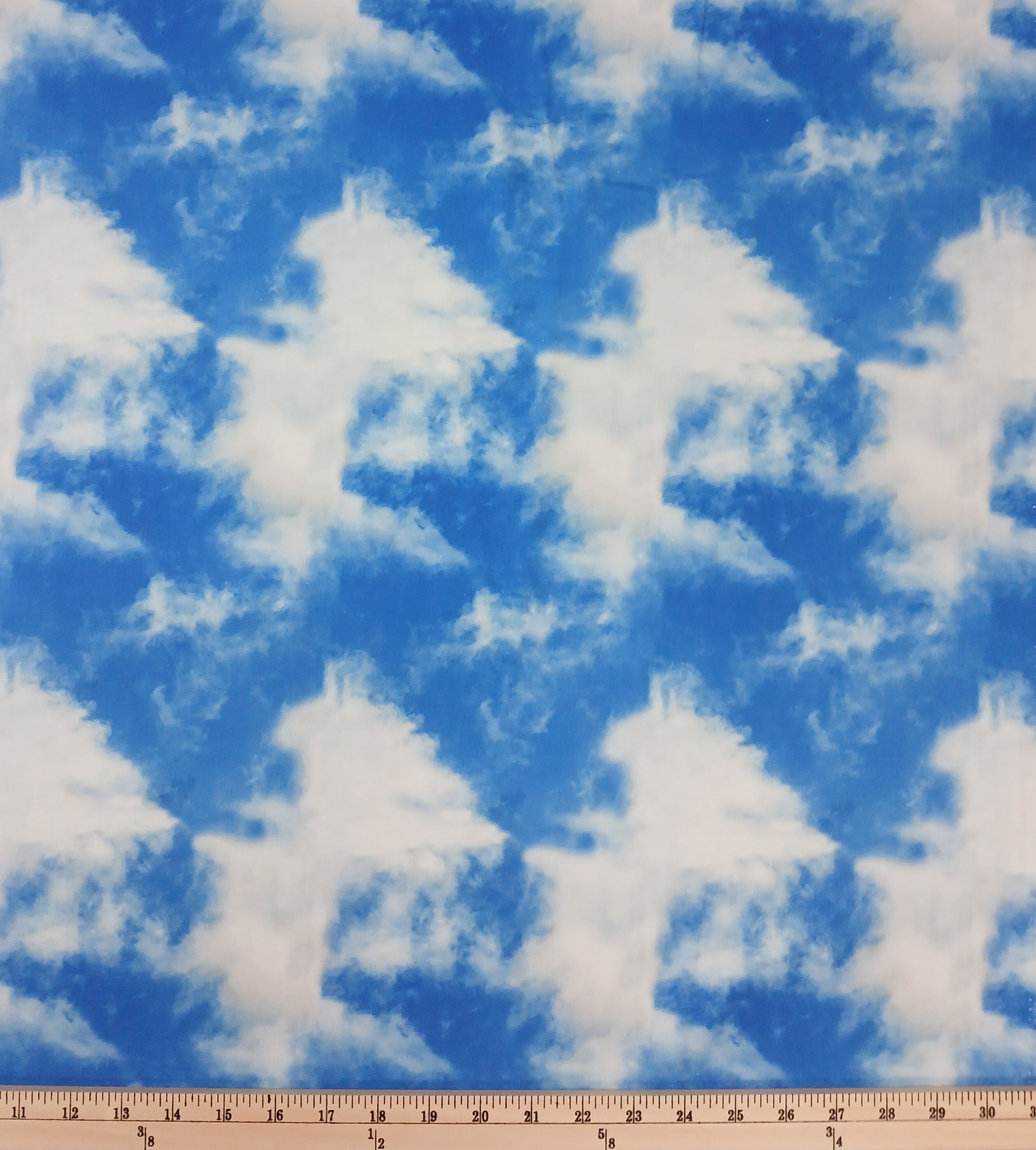 Cotton Up and Away Clouds Summer Sky Good Weather Hoffman California Fabrics Cotton Fabric Print by the Yard (U5139-288)