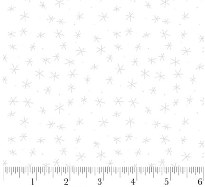 Cotton Morning Mist IX Stars Lines Dots Snow White on White Blank Quilting Cotton Fabric Print by the Yard (4330-01W)