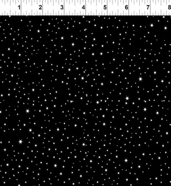 Cotton La Luna Stars Night Sky Galaxy Space Starry Sky In The Beginning Fabrics Cotton Fabric Print by the Yard (13LL-1M)