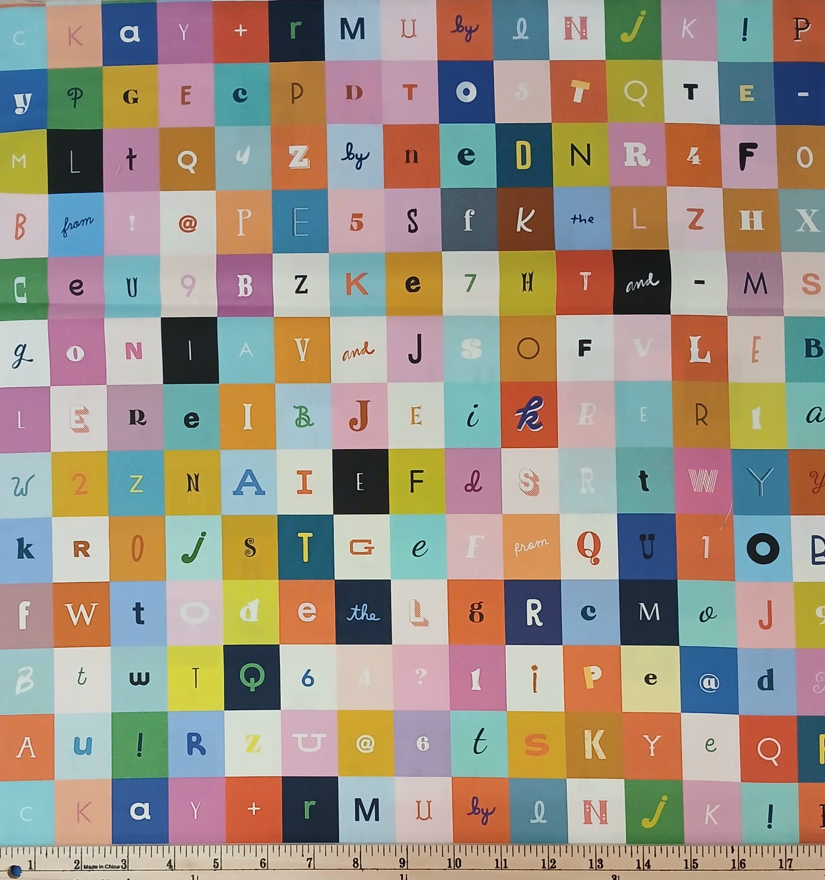 Cotton Selvedge Magic Letters Words Fonts Numbers Punctuation Stylized Ruby Star Society Cotton Fabric Print by the Yard (RS5180-11)