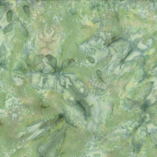 Cotton 1895 Watercolors Batik Mottled Hand-Dyed Bali Batiks Hoffman California Fabrics Cotton Fabric Print by the Yard (1895-227-SPROUT)