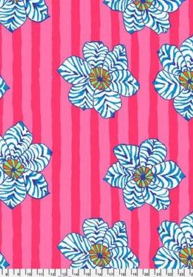 Cotton Kaffe Fassett Collective August 2023 Zebra Lily Stripes Officially Licensed by Free Spirit Cotton Fabric Print by the Yard (PWBM091-PINK)