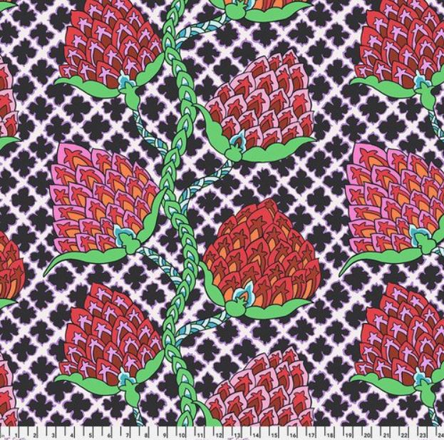 Cotton Kaffe Fassett Collective February 2024 Paisley Flower Contrast Officially Licensed by Free Spirit Cotton Fabric Print by the Yard (PWGP200-CONTRAST)