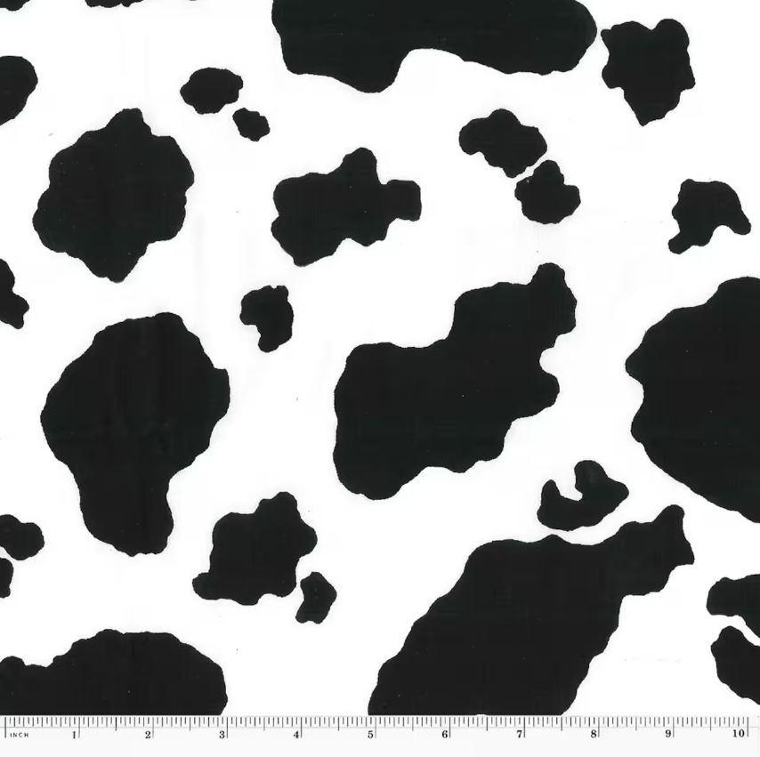 Cotton Black and White Cow Print Cowhide Farm Animals Cattle Dairy Fabric Traditions Cotton Fabric Print by the Yard (10689155)